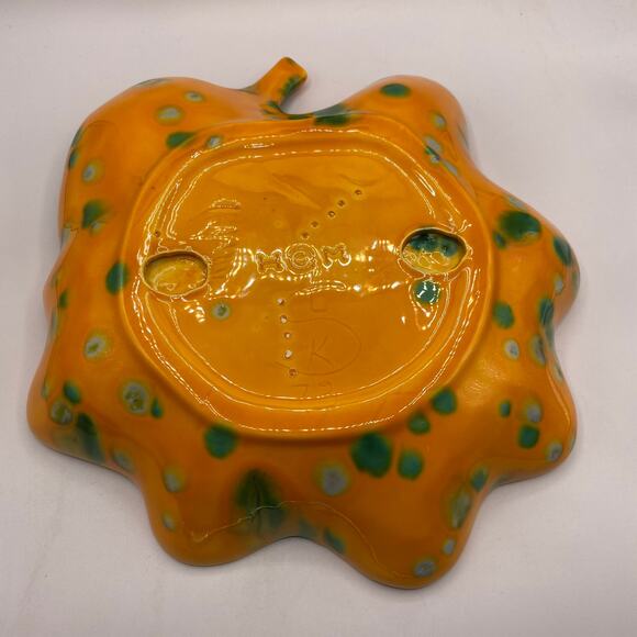 Vintage Holland Mold‎ Drip Glazed Ceramic Leaf Dish - Picture 6 of 6
